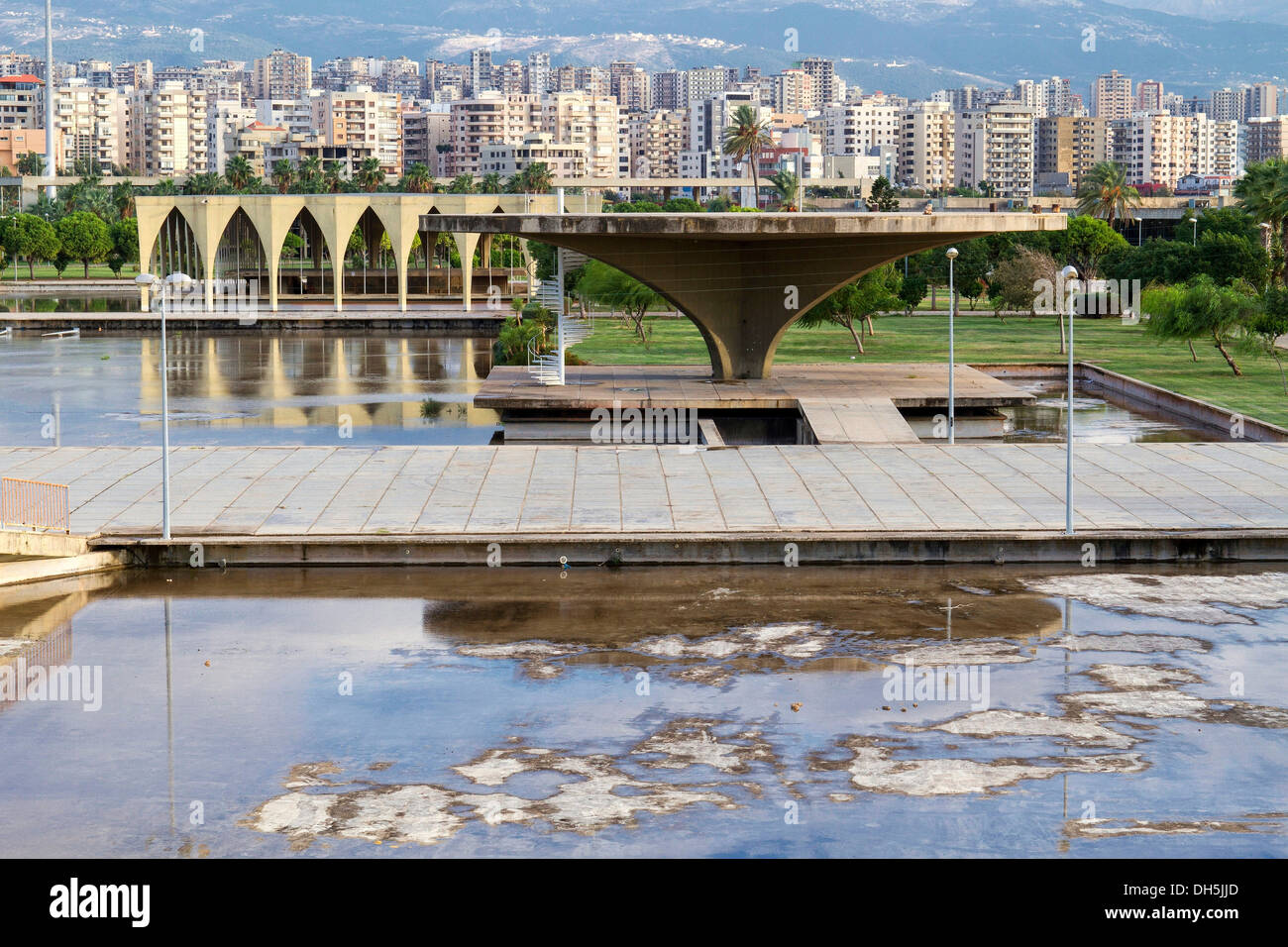 Expo, Rachid Karame fiera internazionale, Tripoli, Libano. L'architetto brasiliano Oscar Niemeyer è stata la pianificazione della zona in Foto Stock