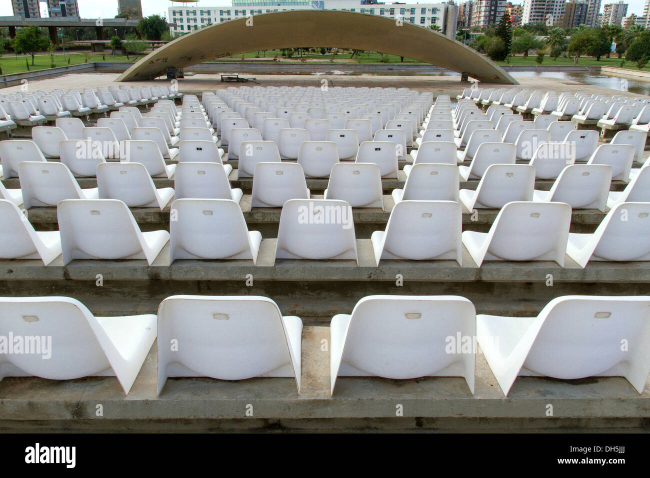 Open Air Theatre, Expo area espositiva, Rachid Karame fiera internazionale, Tripoli, Libano. L'architetto brasiliano Oscar Foto Stock