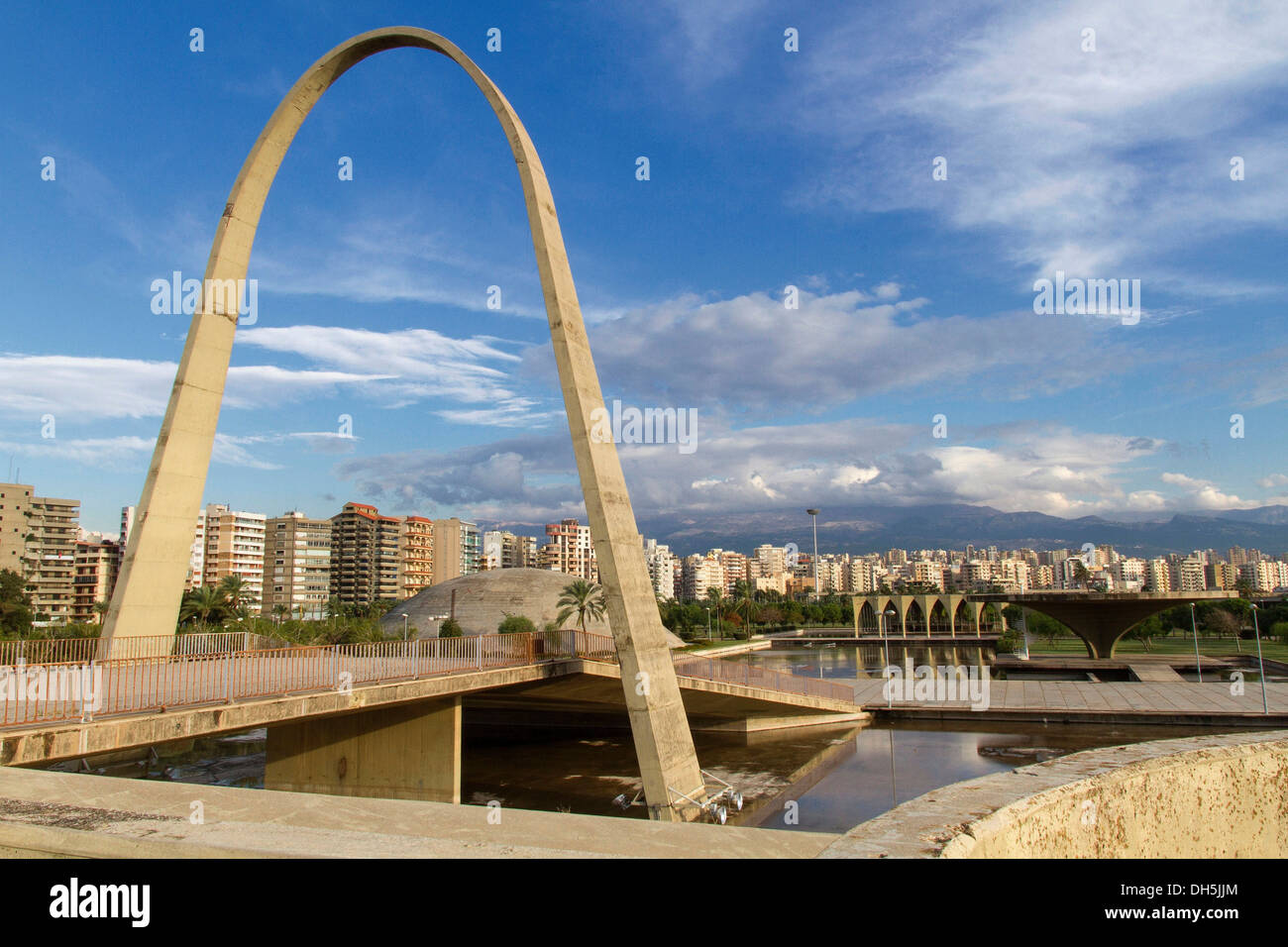 Expo, Rachid Karame fiera internazionale, Tripoli, Libano. L'architetto brasiliano Oscar Niemeyer è stata la pianificazione della zona in Foto Stock