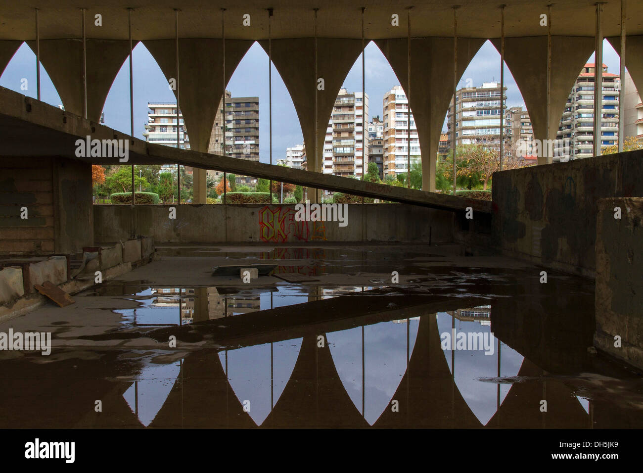 Padiglione libanese, Expo area espositiva, Rachid Karame fiera internazionale, Tripoli, Libano. L'architetto brasiliano Oscar Foto Stock