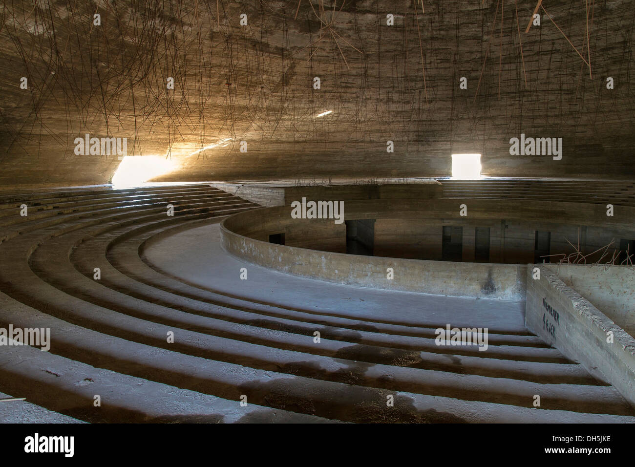 Assembly Hall, Expo area espositiva, Rachid Karame fiera internazionale, Tripoli, Libano. L'architetto brasiliano Oscar Niemeyer Foto Stock