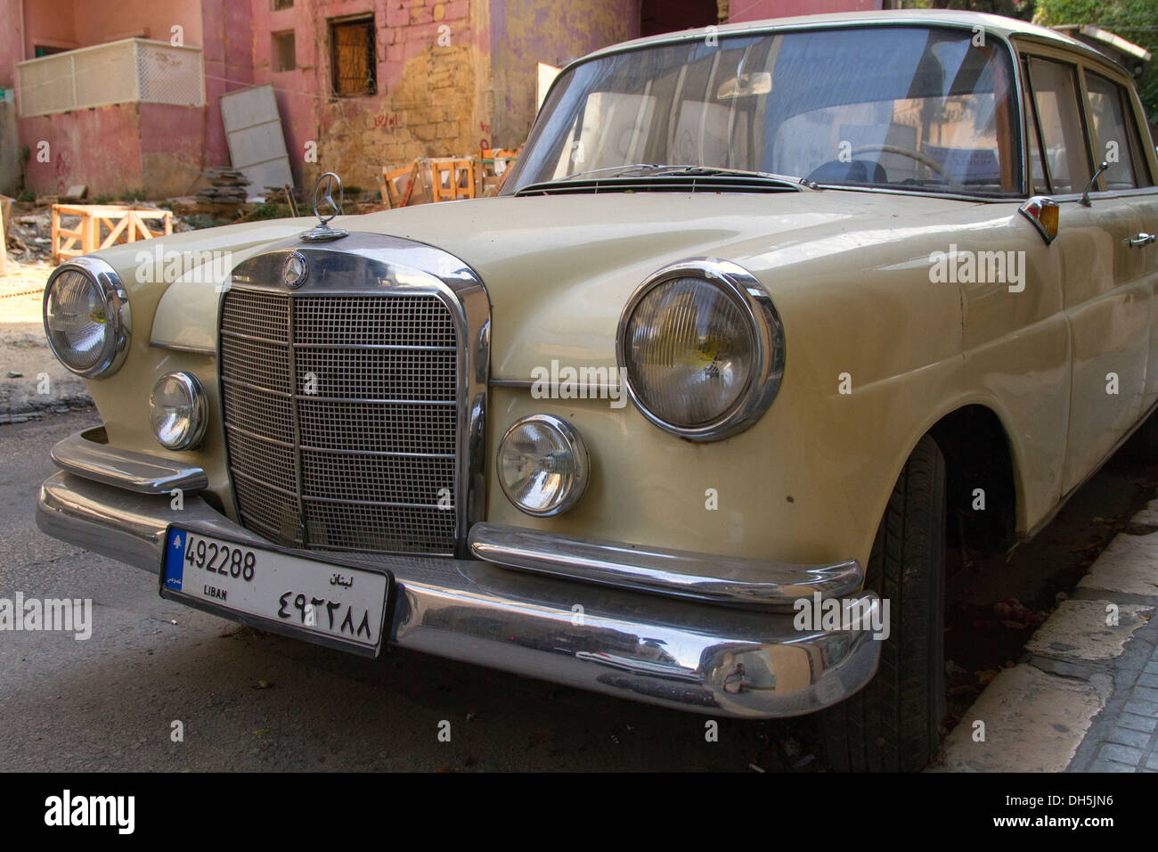 Vintage Mercedes-Benz, Beirut, Libano Foto Stock
