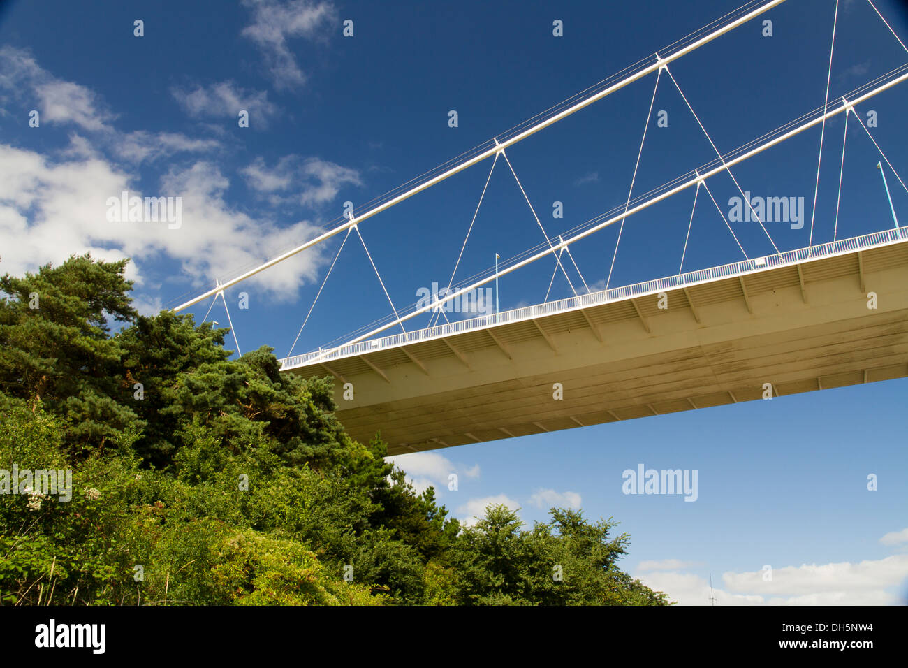 Severn Bridge (welsh Pont Hafren) attraversa dall'Inghilterra al Galles attraverso i fiumi Severn e di Wye. Foto Stock
