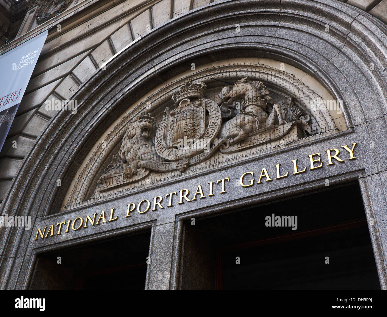 Ingresso alla National Portrait Gallery Foto Stock