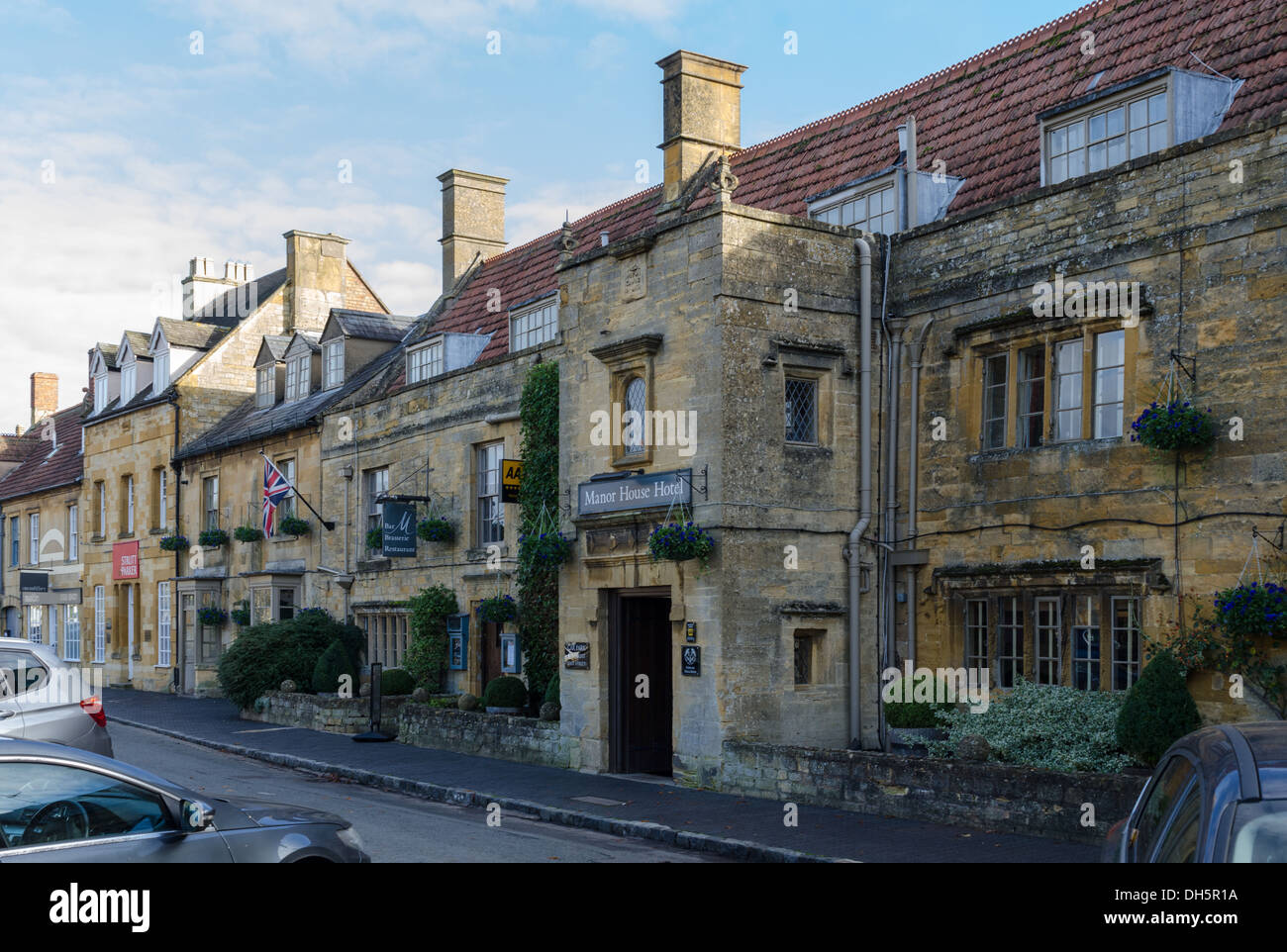 Manor House Hotel, bar-brasserie e ristorante in Cotswold città di Moreton-in-Marsh Foto Stock