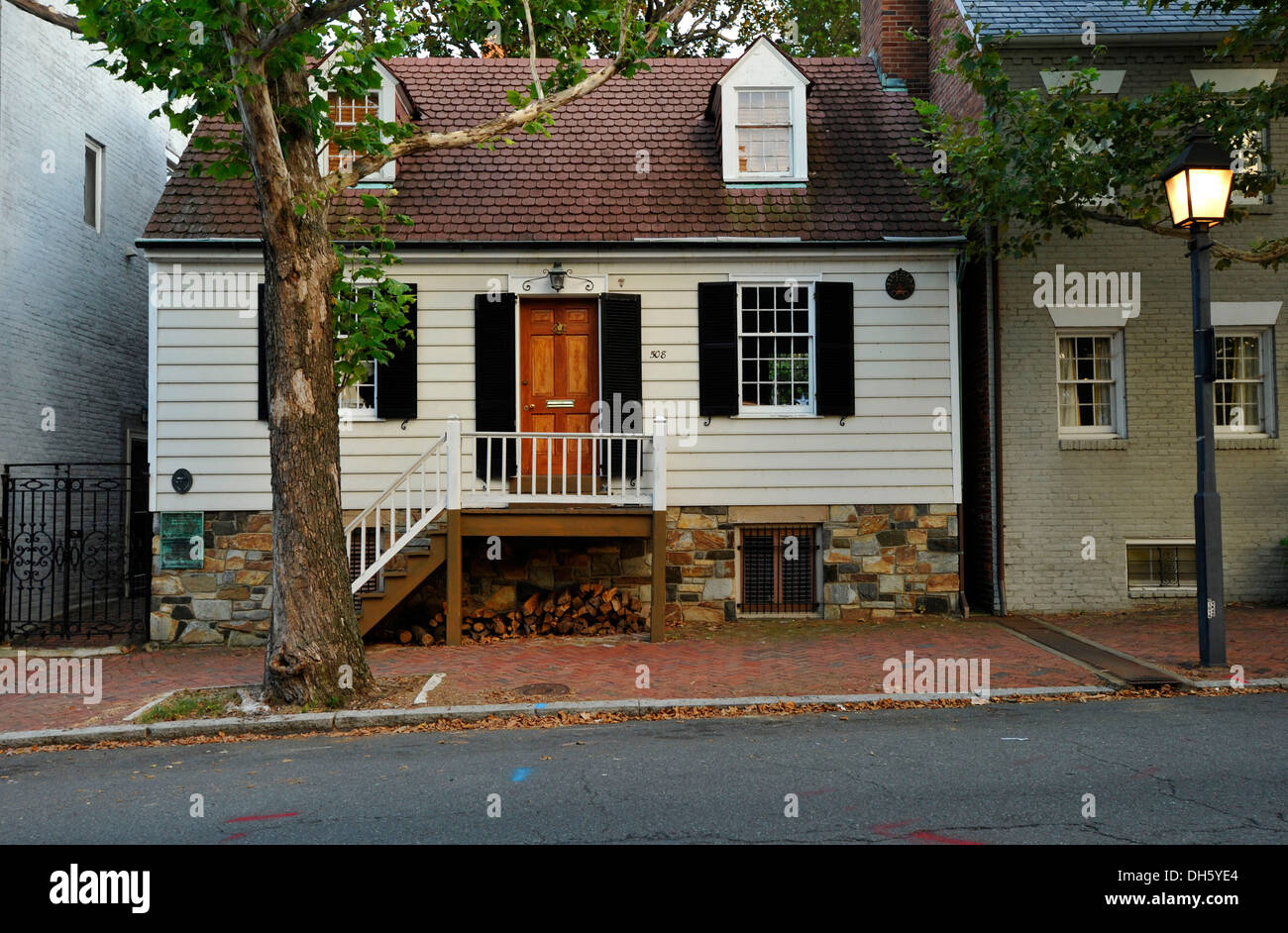 George Washington townhouse, ex casa di George Washington, Città Vecchia di Alexandria, Virginia, Stati Uniti d'America, STATI UNITI D'AMERICA Foto Stock