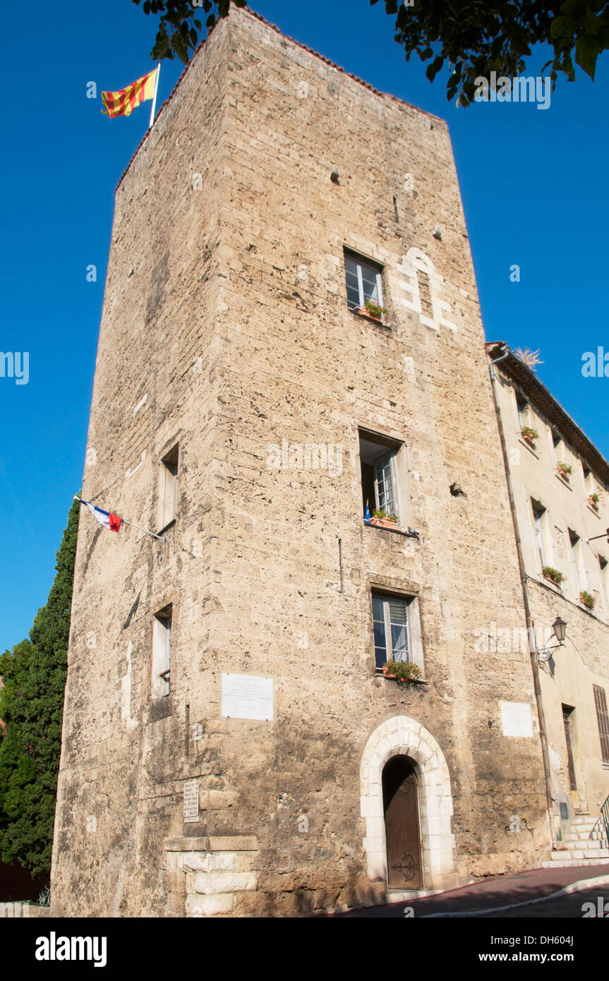 Torre medievale Palazzo del Vescovo Grasse Provence Francia Foto Stock