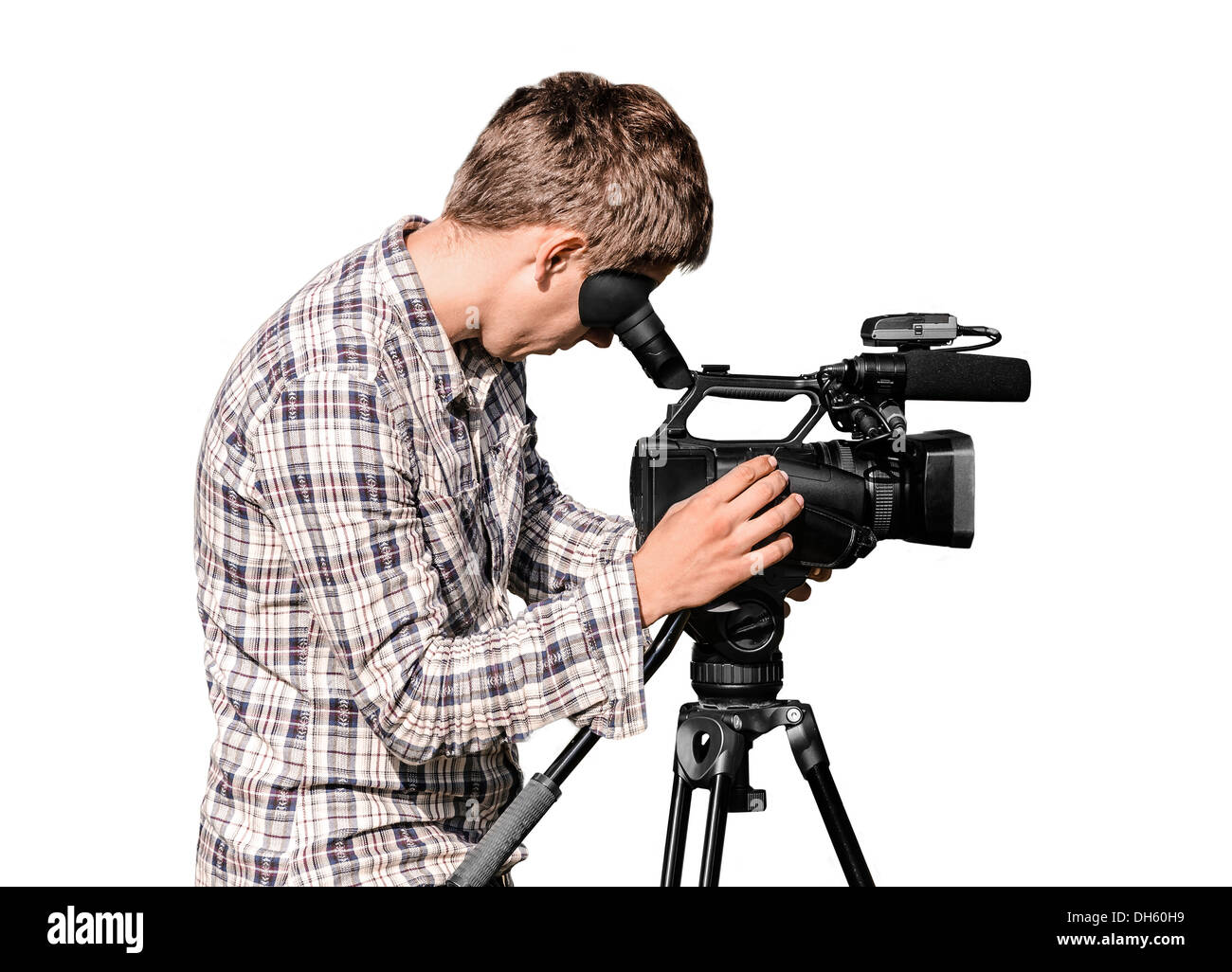 La telecamera video operatore Foto Stock