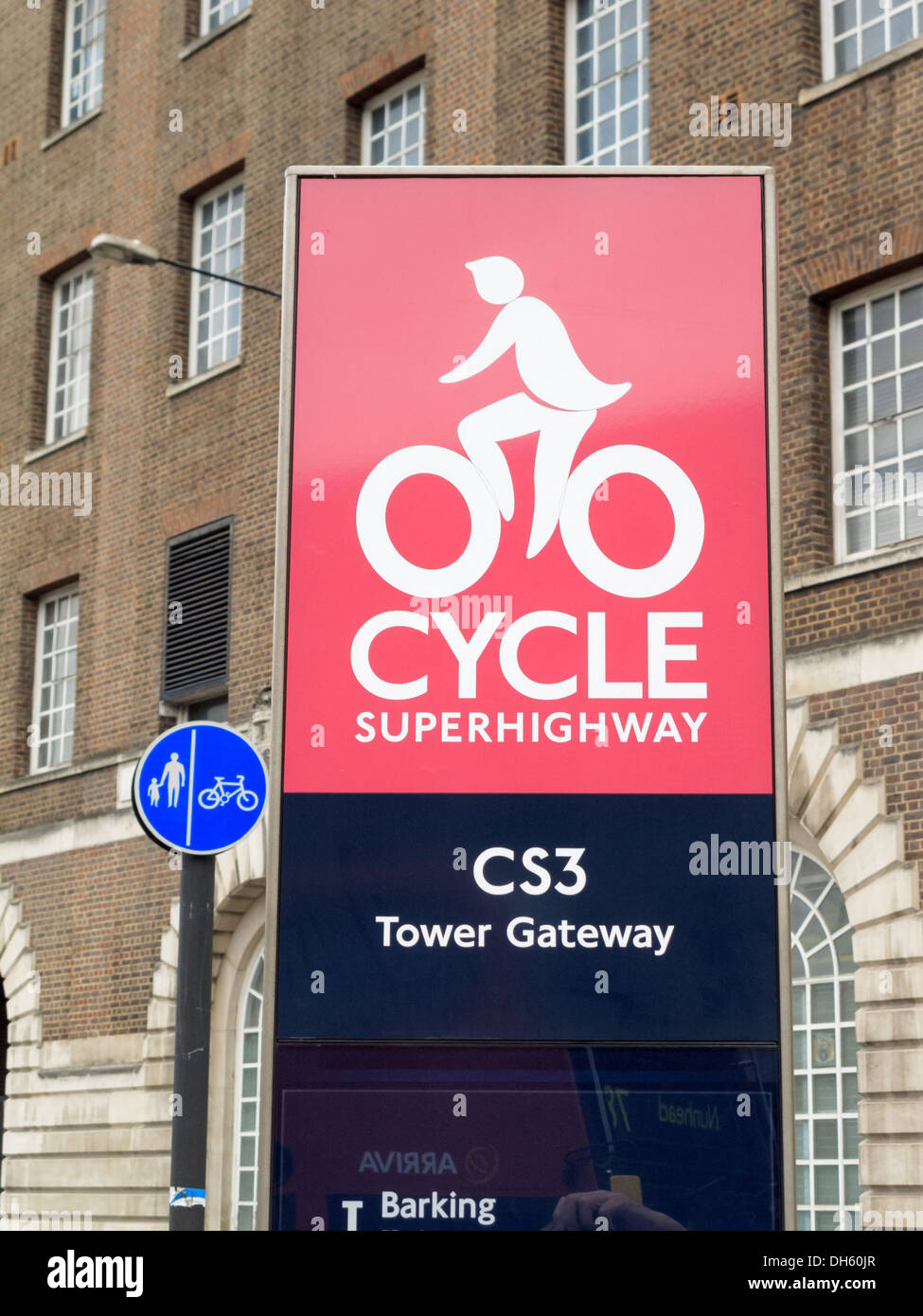 Il superhighway di ciclo di Londra Inghilterra Foto Stock
