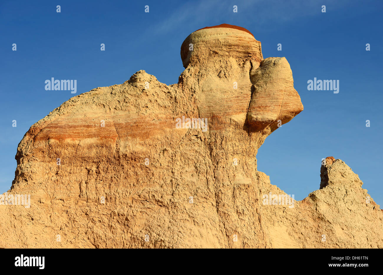 Erosi hoodoos e le formazioni rocciose del Blue Canyon di zanzara, scolorito da minerali, miniera di carbone Mesa, Deserto Dipinto Foto Stock