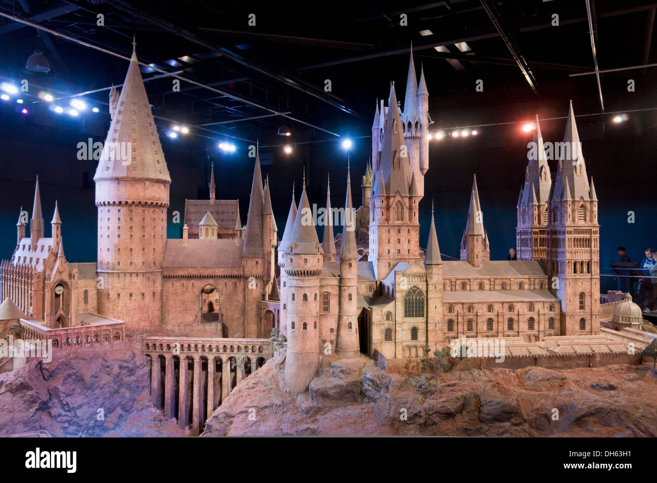 Le scene di interni del castello di Hogwarts camera modello Harry Potter World Warner Bros Tour dello Studio Leavesden Watford Londra UK GB Europa Foto Stock