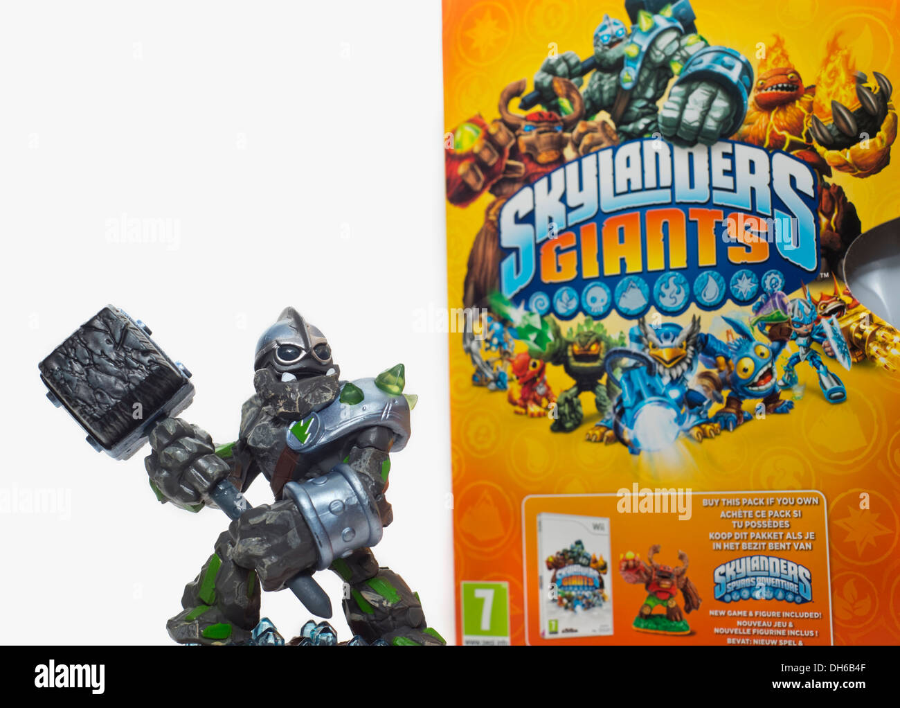Skylanders Giants carattere figura Crusher con game box Foto Stock