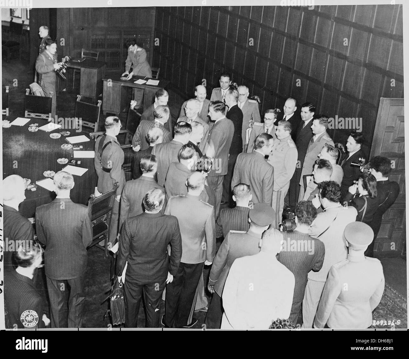 Panoramica generale fotografia del Presidente Harry Truman, sovietico il Primo Ministro Josef Stalin e il nuovo primo... 198700 Foto Stock