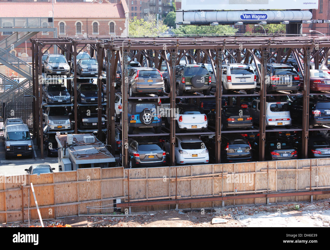 Parcheggio auto a Manhattan, New York, Stati Uniti d'America. Foto Stock