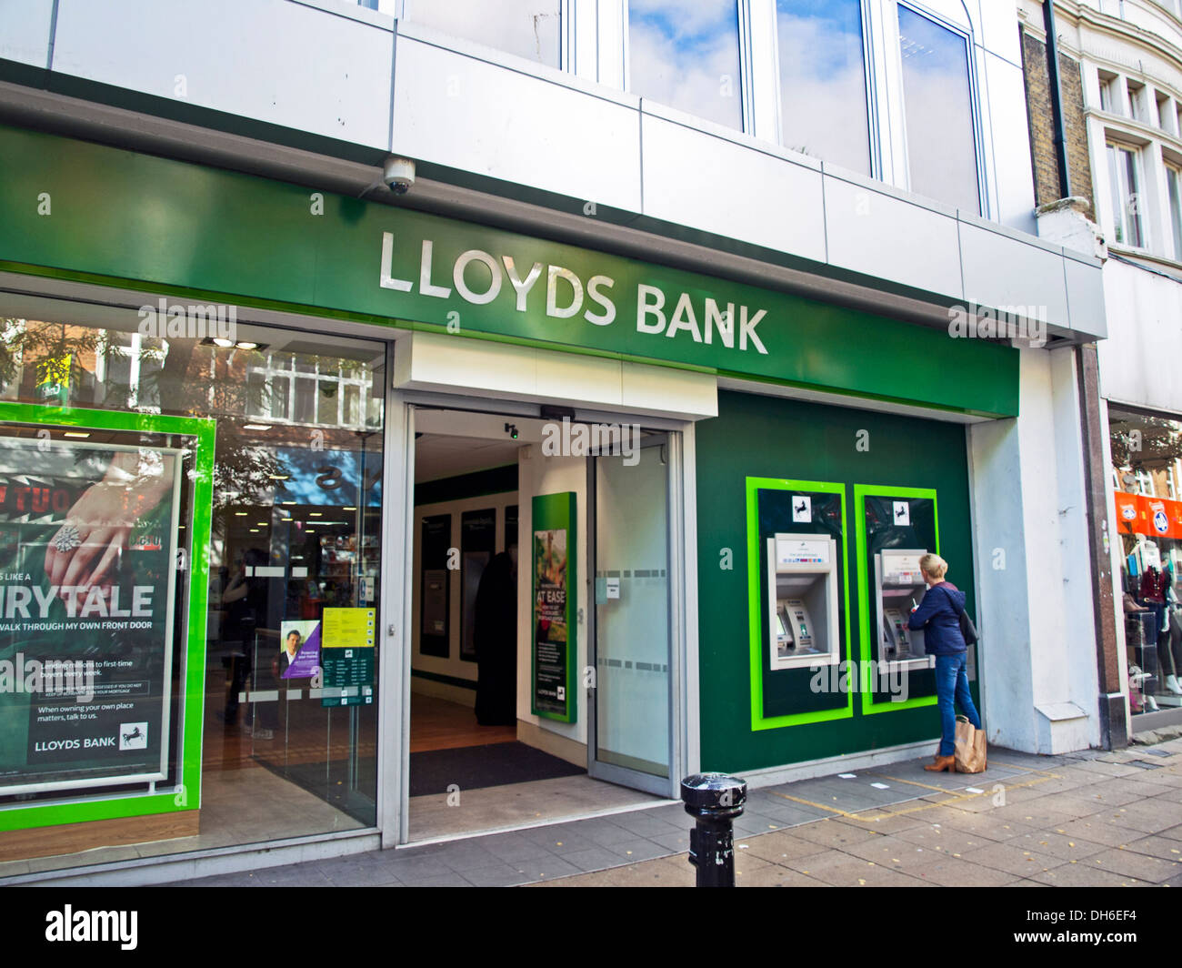 Lloyds Bank, Woolwich Town Centre di Londra, England, Regno Unito Foto Stock