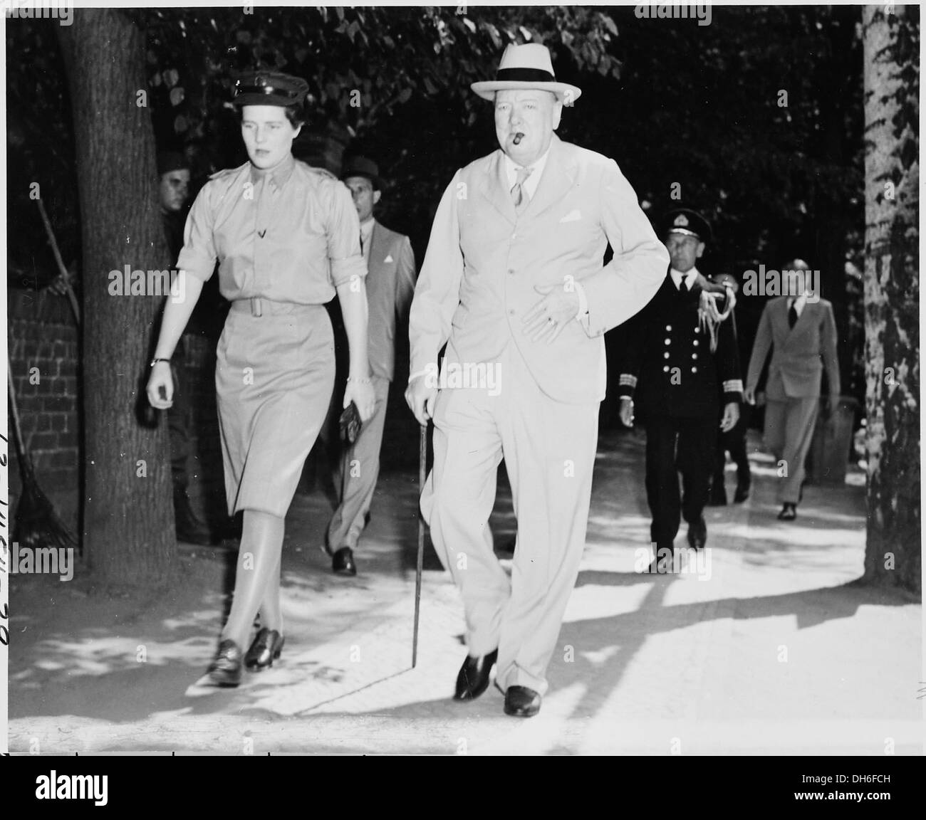 Fotografia In Bianco E Nero Di Sir Winston Churchill (1874-1965), Due - Foto 11