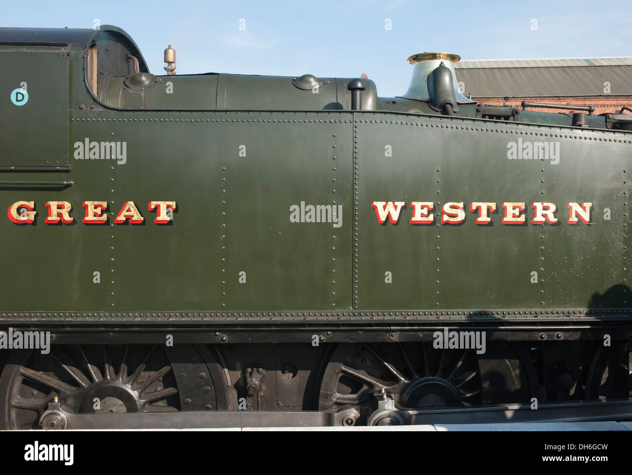 Locomotiva a vapore 5164 a Kidderminster stazione ferroviaria Foto Stock