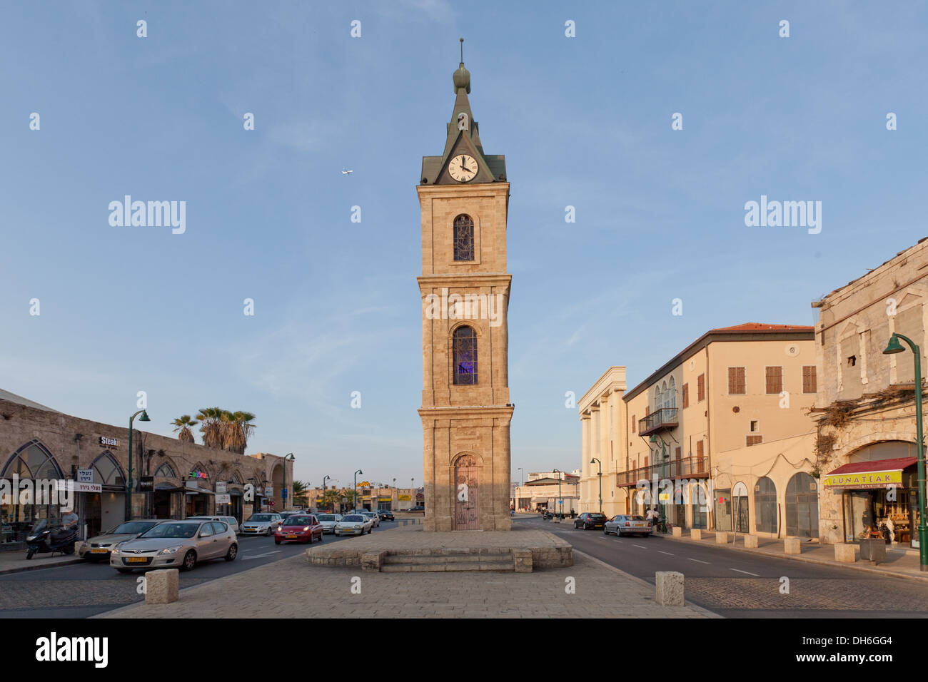 Tel Aviv vecchia torre dell orologio in jaffe Foto Stock