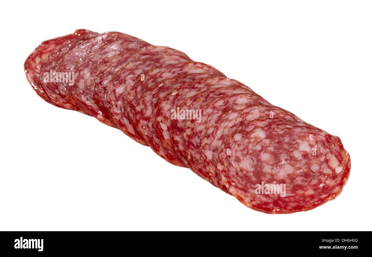 Gustosi piatti di alta qualità salsiccia bianca su sfondo isolato Foto Stock