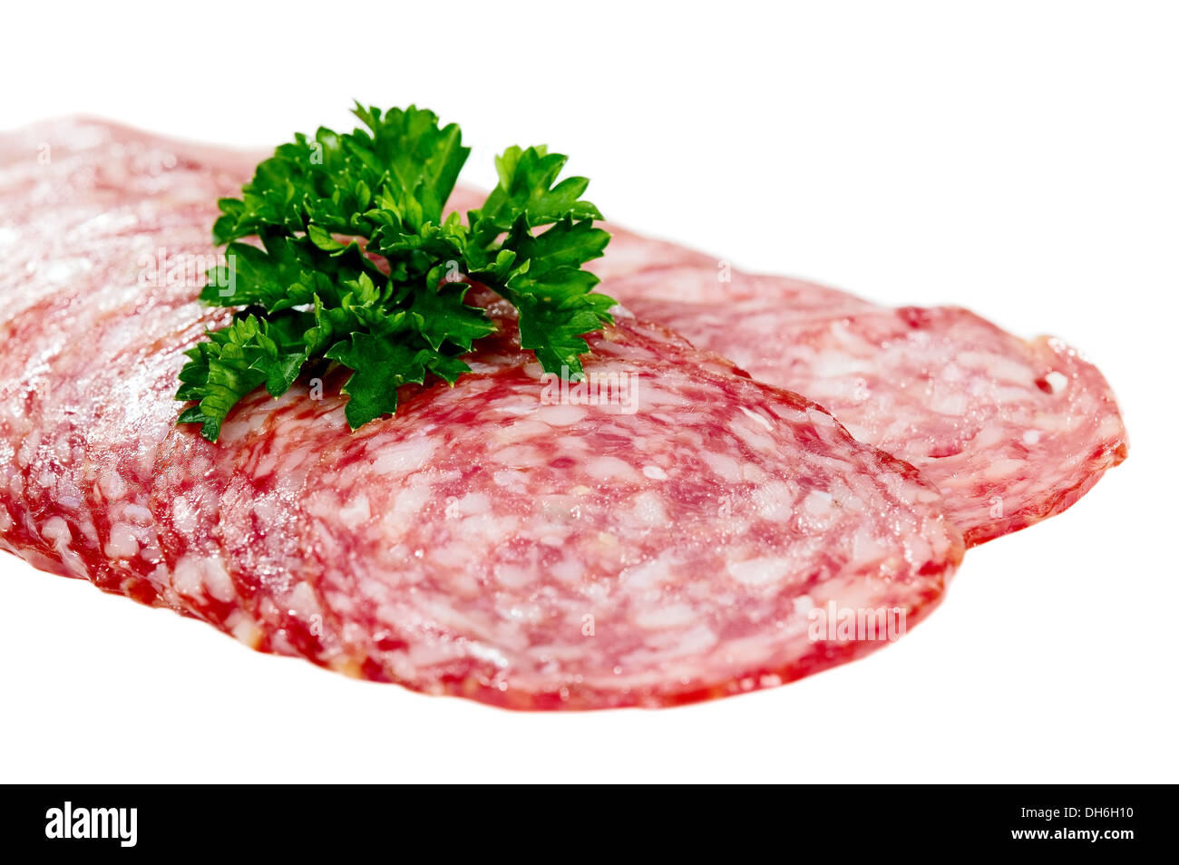 Gustosi piatti di alta qualità salsiccia bianca su sfondo isolato Foto Stock