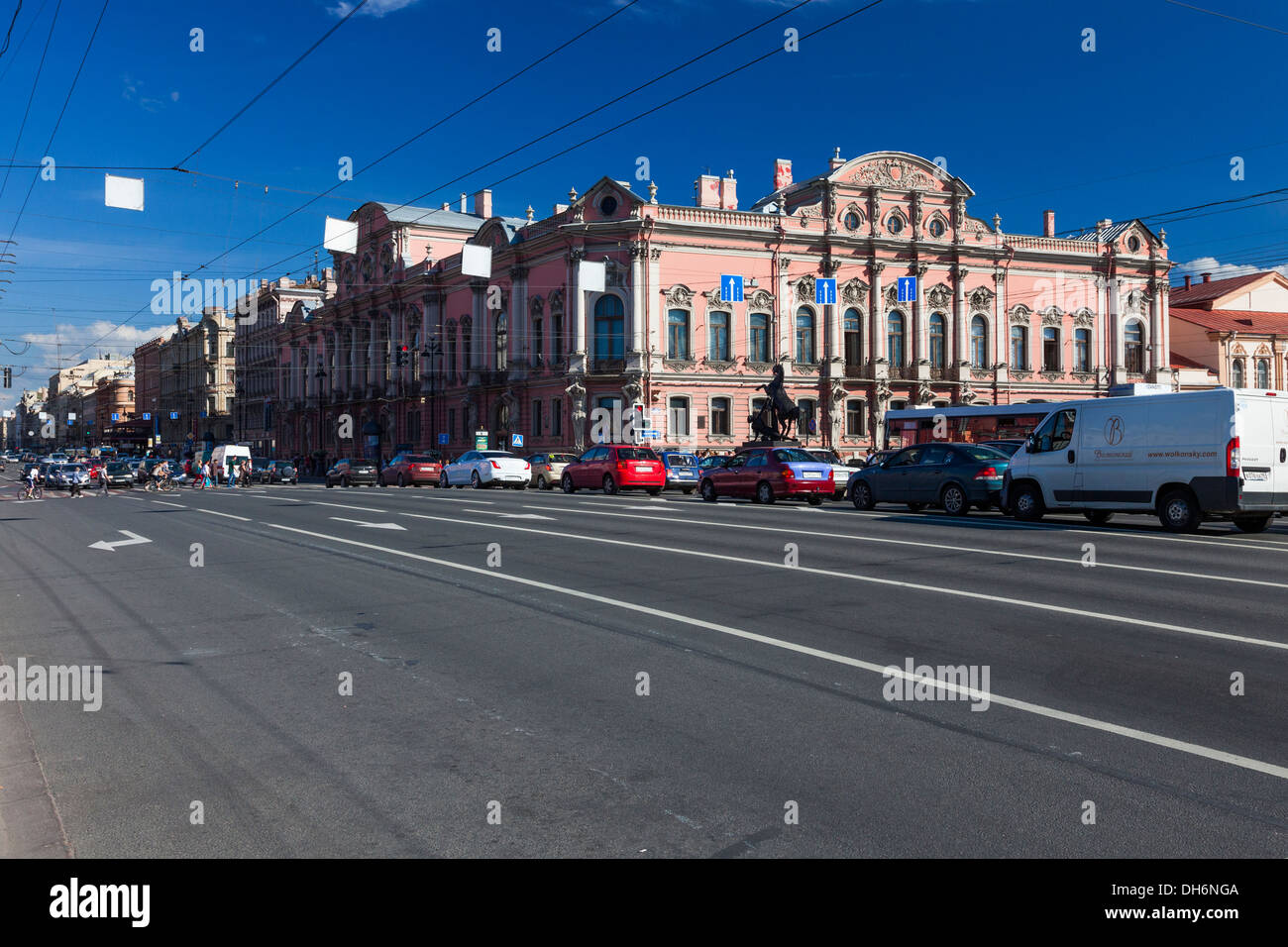 Palazzo Beloselsky-Belozersky sulla Nevsky Avenue Foto Stock