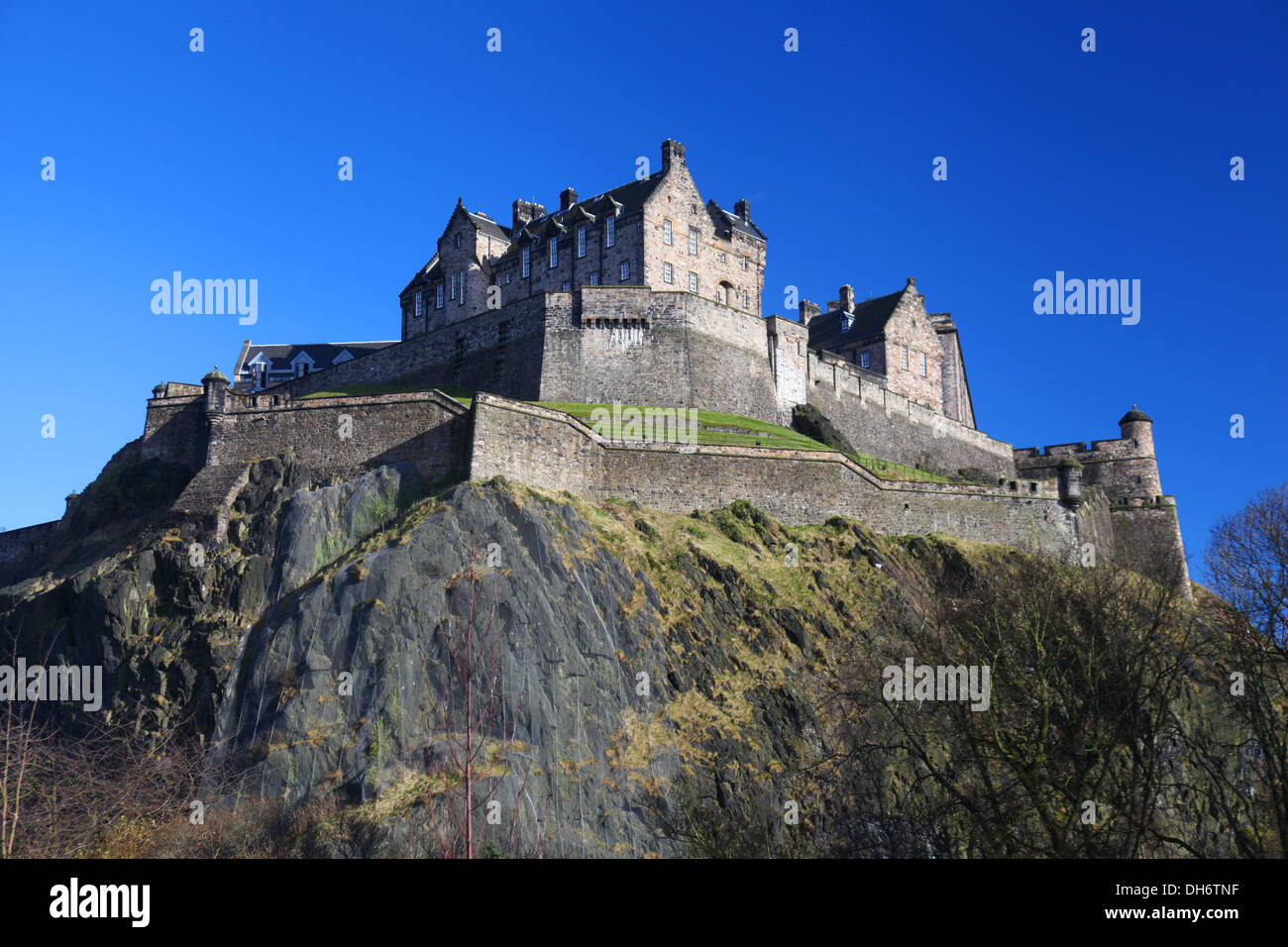 Il Castello di Edimburgo in Scozia Foto Stock