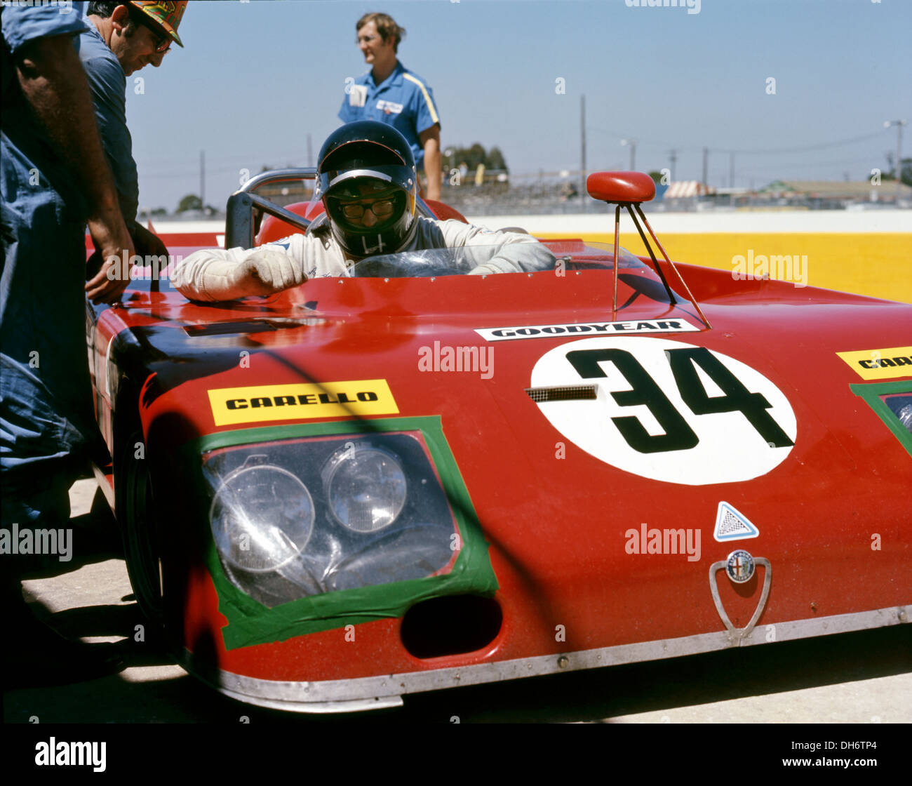 Andrea de Adamich l'Alfa Romeo T33 a Daytona, STATI UNITI D'AMERICA 4 Feb 1973. Foto Stock