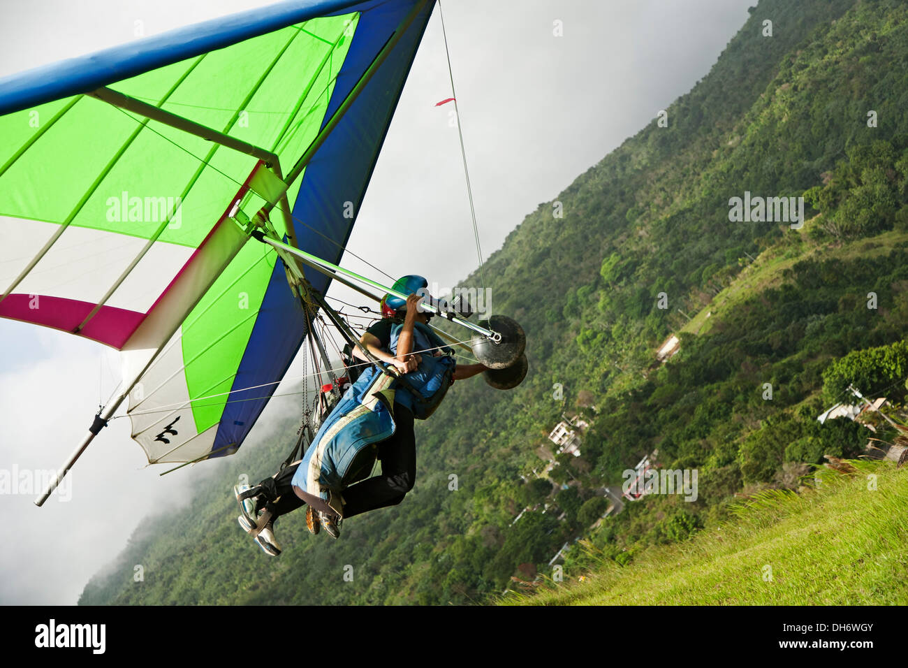 Il deltaplano con spirito di squadra, Canovanas, Puerto Rico Foto Stock