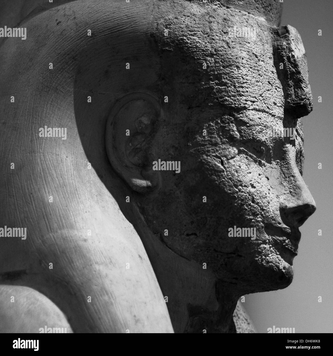 La scultura della dea egiziana Hathor Foto Stock