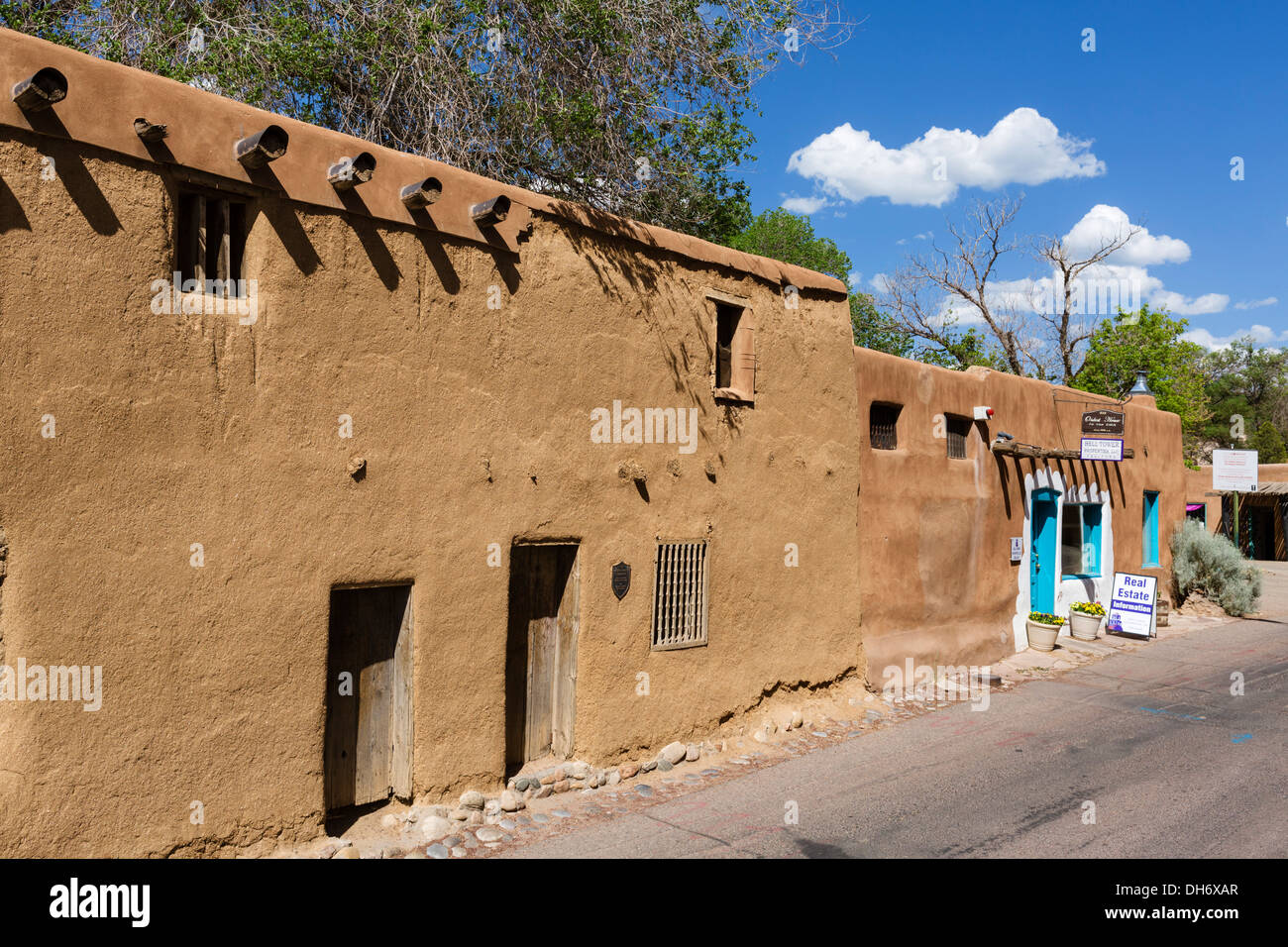 Il seicento De Vargas Street casa (il più "vecchia Houe negli Stati Uniti"), Santa Fe, New Mexico, NEGLI STATI UNITI Foto Stock