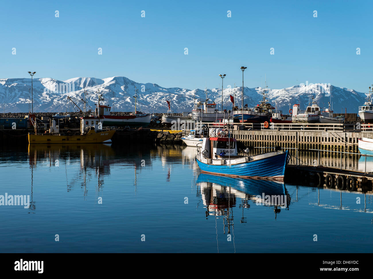 Husavik porto o porto Islanda del Nord Europa Foto Stock