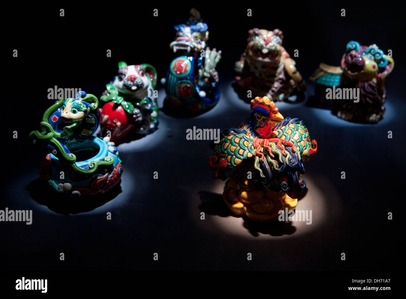 Scultura tradizionale cinese di segno zodiacale Foto Stock