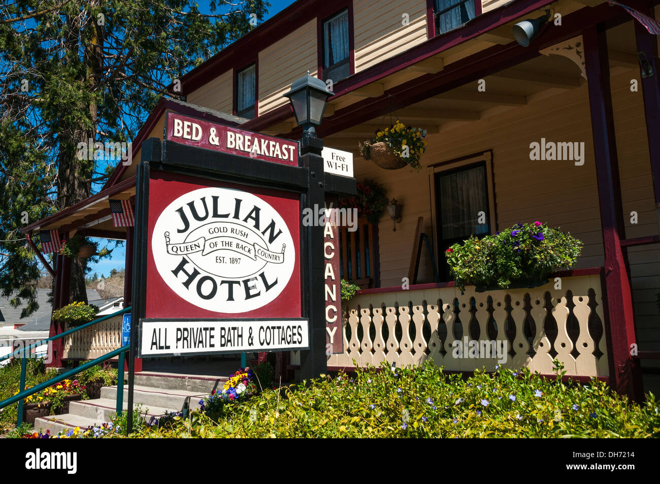 California, Julian, storica Gold Rush città risale al 1870, Julian Hotel Foto Stock