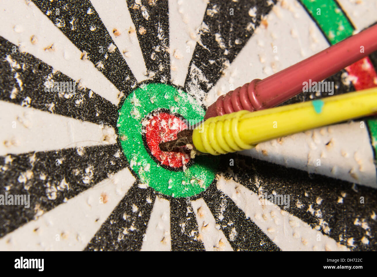 Sulla Dart Dartboard Bullseye Foto Stock