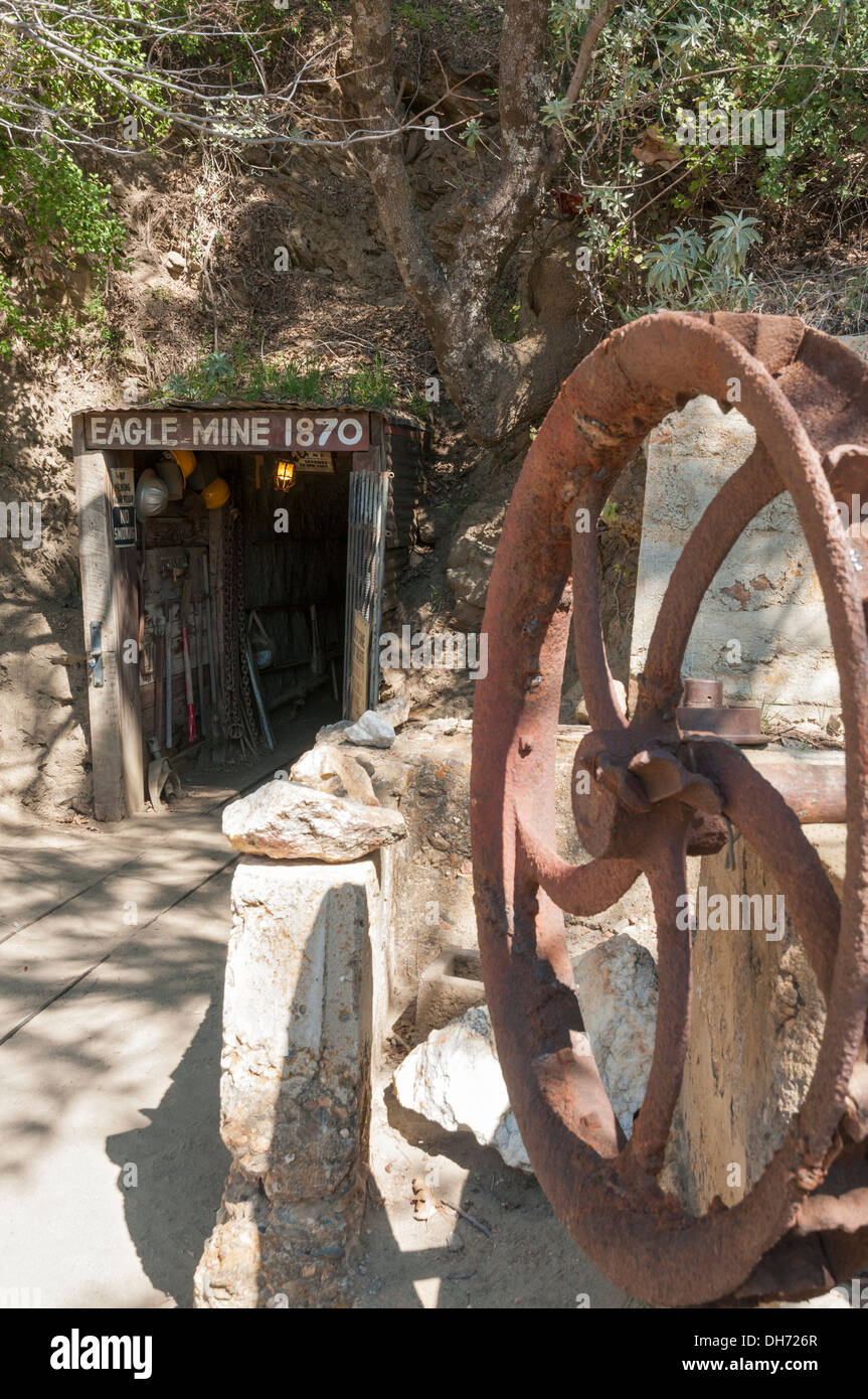 California, Julian, storica Gold Rush città risale al 1870, Eagle e alta Miniera di picco Foto Stock