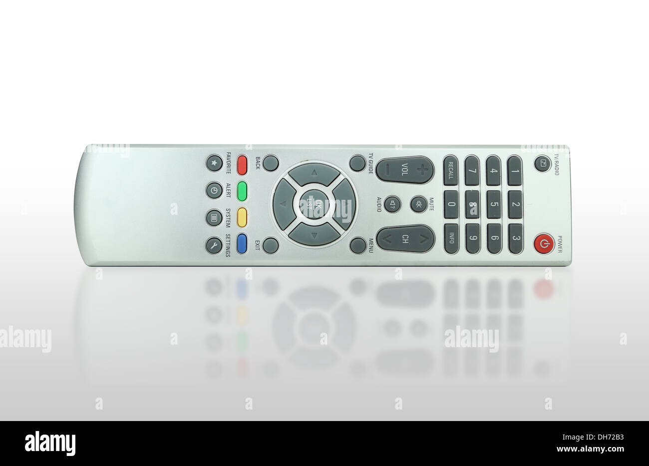 TV con telecomando con ombra Foto Stock