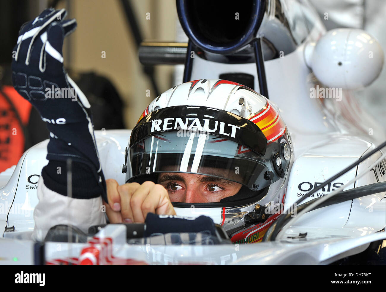 Daniel Juncadella della Williams F1 Team durante la F1 giovane driver/pneumatico test presso il circuito di Silverstone, Northamptonshire. Foto Stock