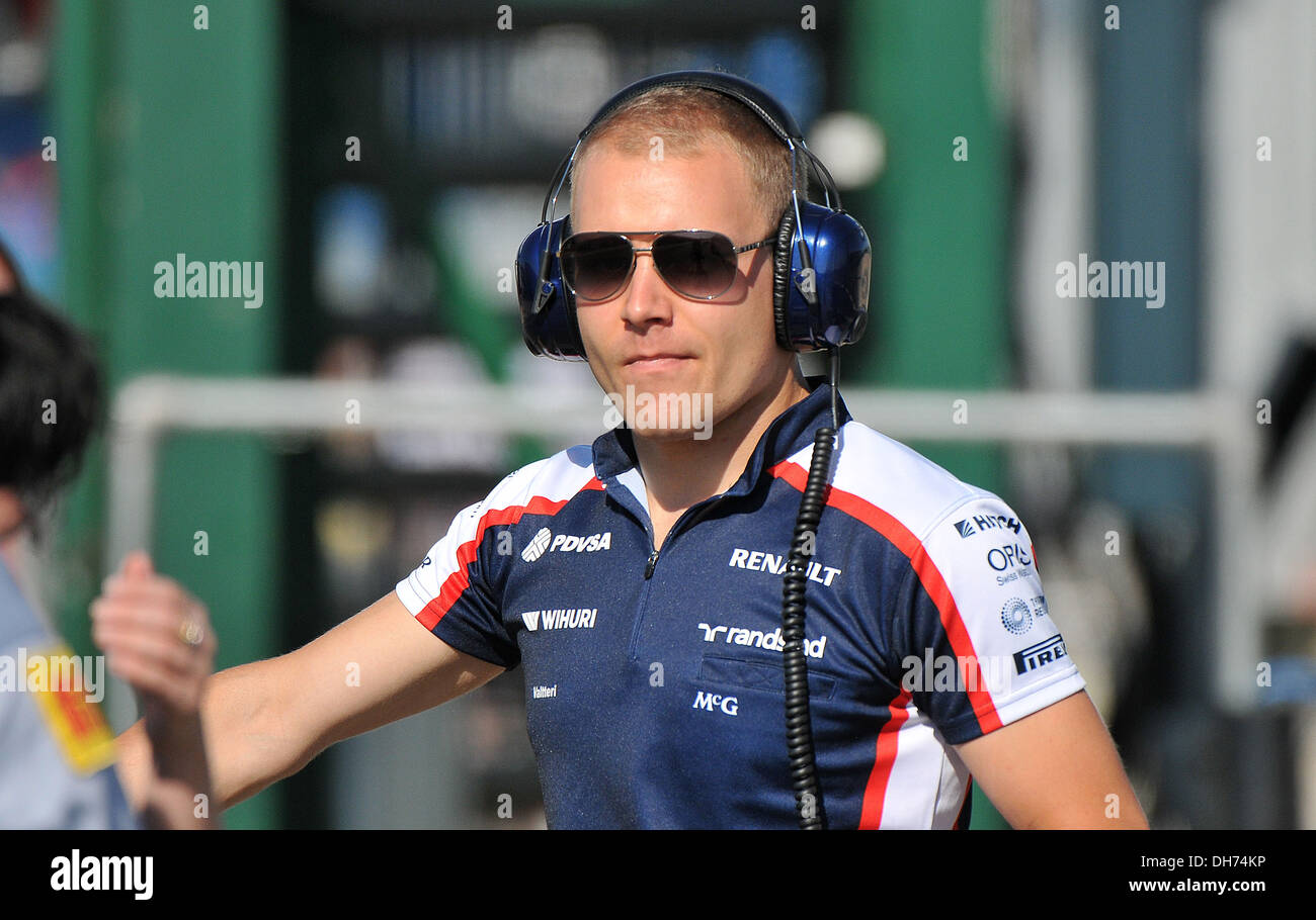 Valtteri Bottas della Williams F1 Team durante la terza giornata del F1 giovane driver/pneumatico test presso il circuito di Silverstone. Foto Stock