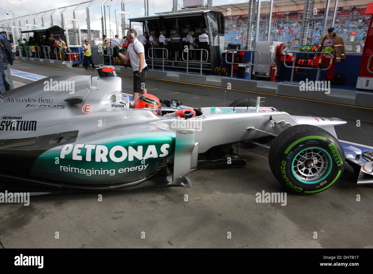 Michael Schumacher in Mercedes GP F1 Team n mula One Grand Prix - Pratica di Melbourne - 16.03.12 Foto Stock