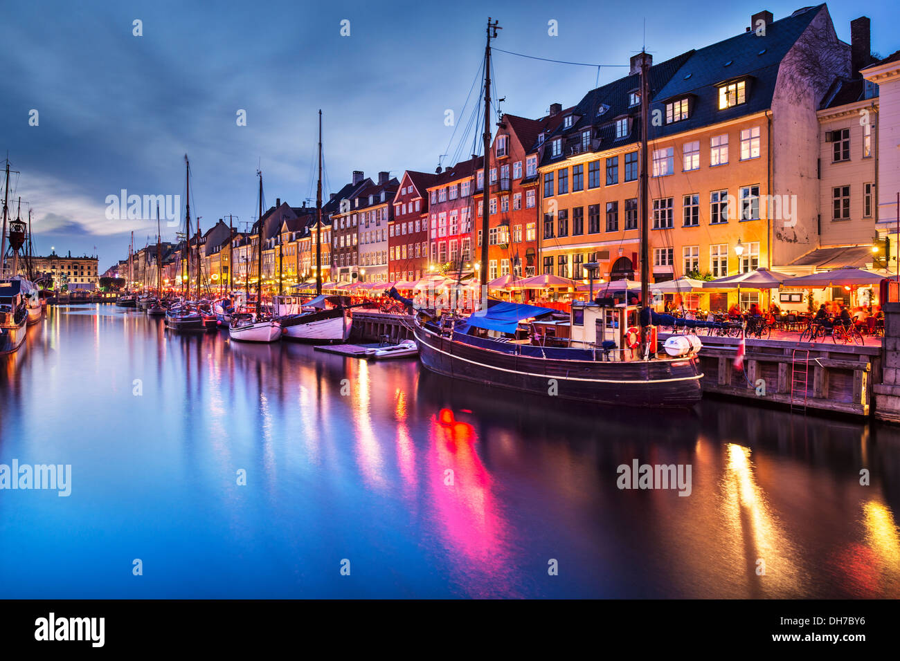 Nyhavn Canal a Copenaghen, consente di deselezionare. Foto Stock
