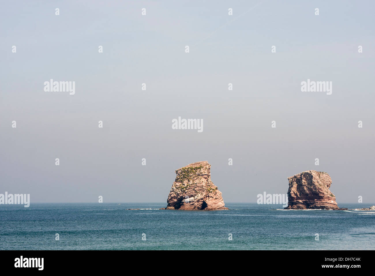 Scogli gemelli a Hendaye, Paesi Baschi Foto Stock