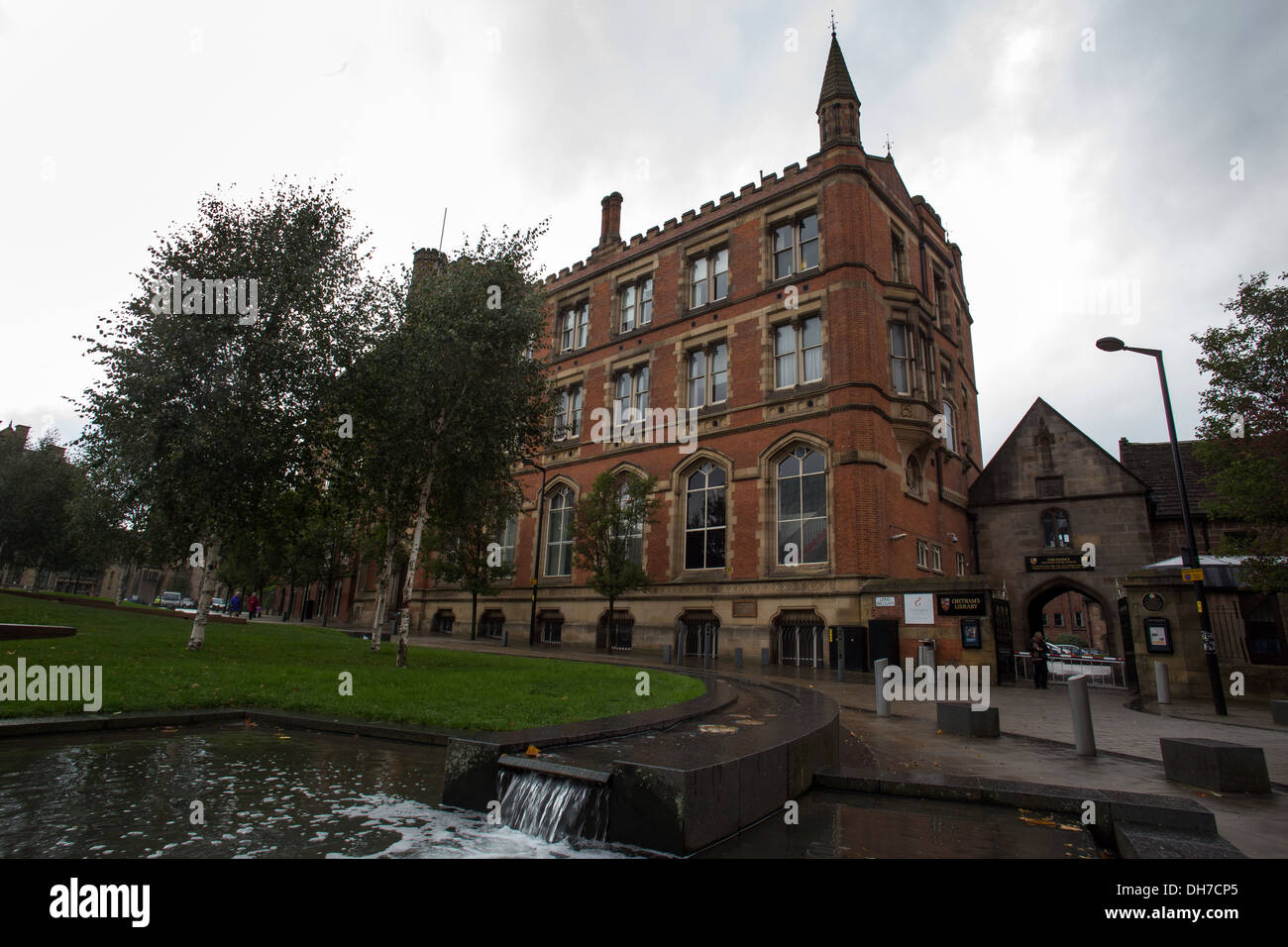 GV di Chetham della Scuola di Musica , Manchester . Visto dalla Cattedrale Gardens Foto Stock