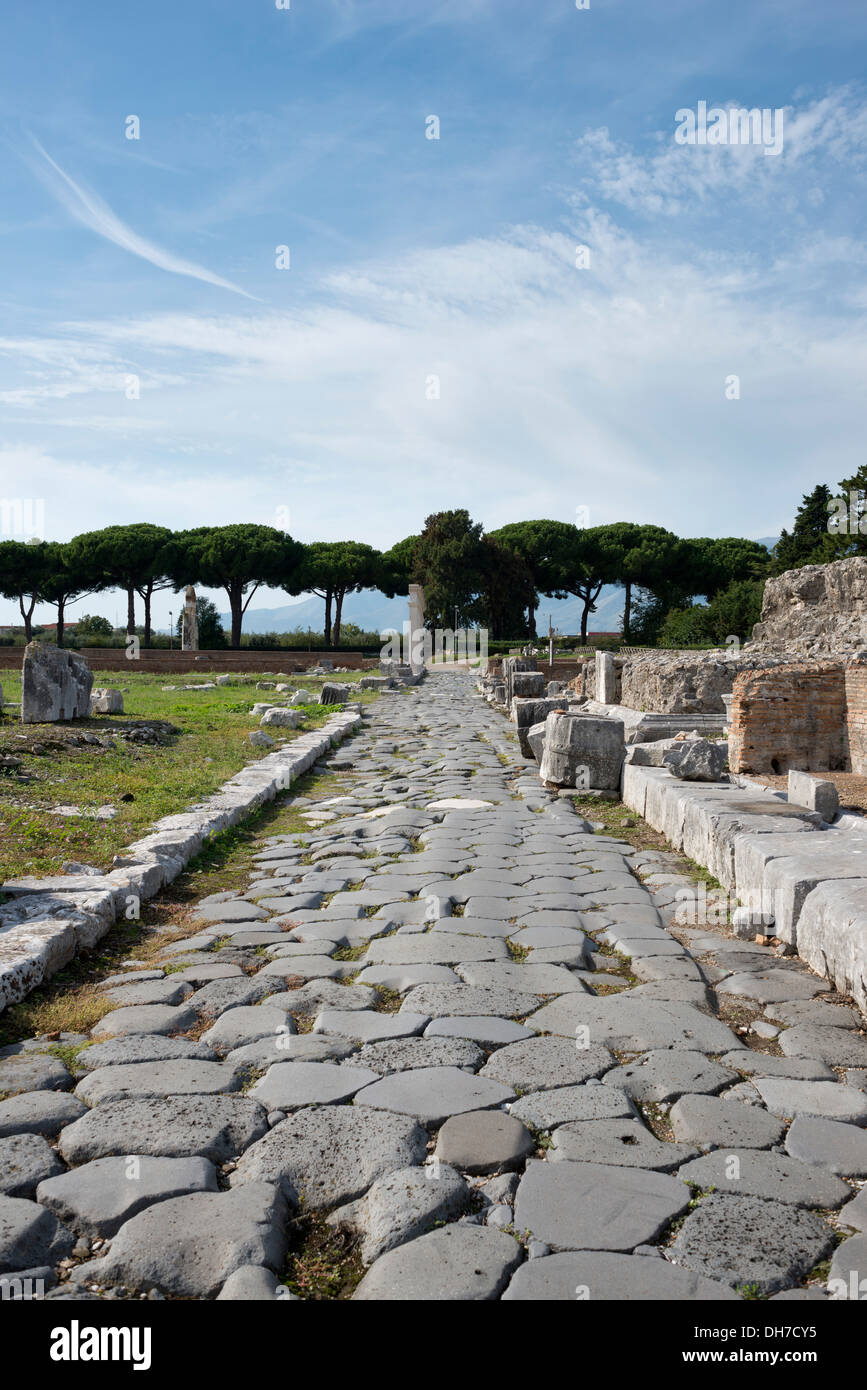 Minturno. L'Italia. Sito Archaeolgical dell'antico insediamento di Minturnae. Via Appia. Foto Stock