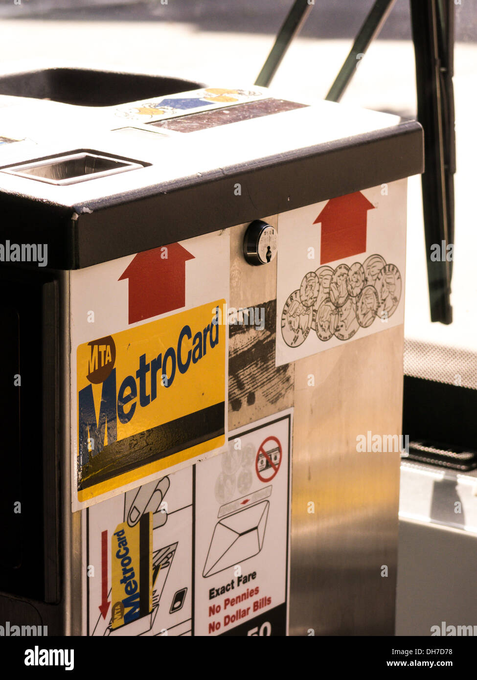 New York City Bus Farebox Foto Stock