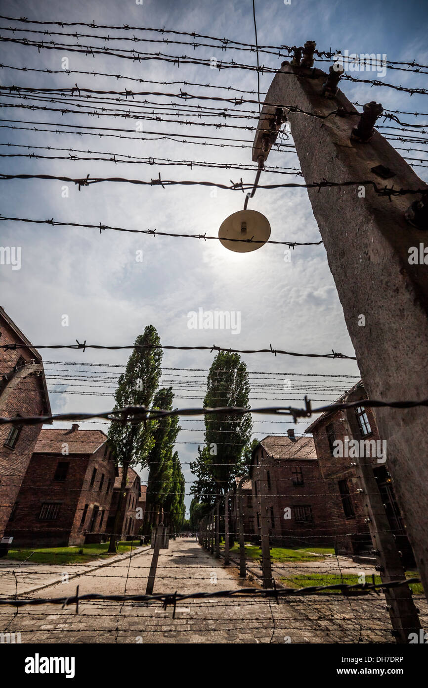 Campo di concentramento di Auschwitz in Oświęcim, Polonia. Foto Stock