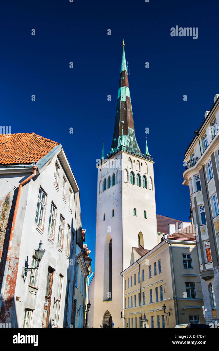 San dell'Olaf Torre della cattedrale a Tallinn in Estonia. Foto Stock