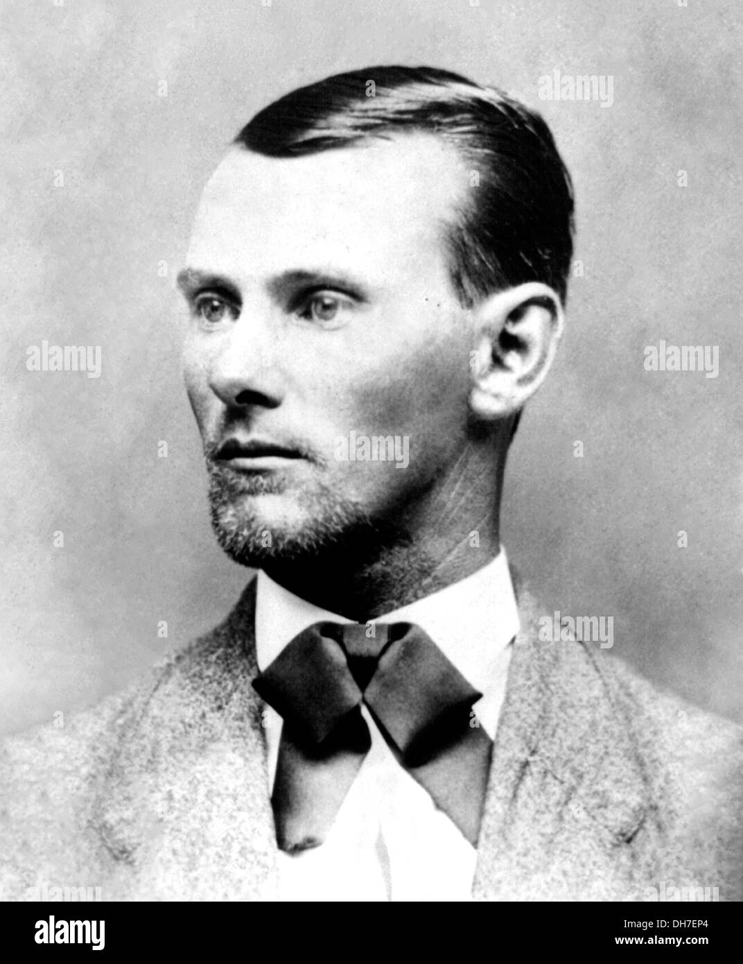 Jesse James, Jesse Woodson James (1847-1882) prese c. 1882. Famigerato fuorilegge americano, treno e Bank Robber. Foto Stock