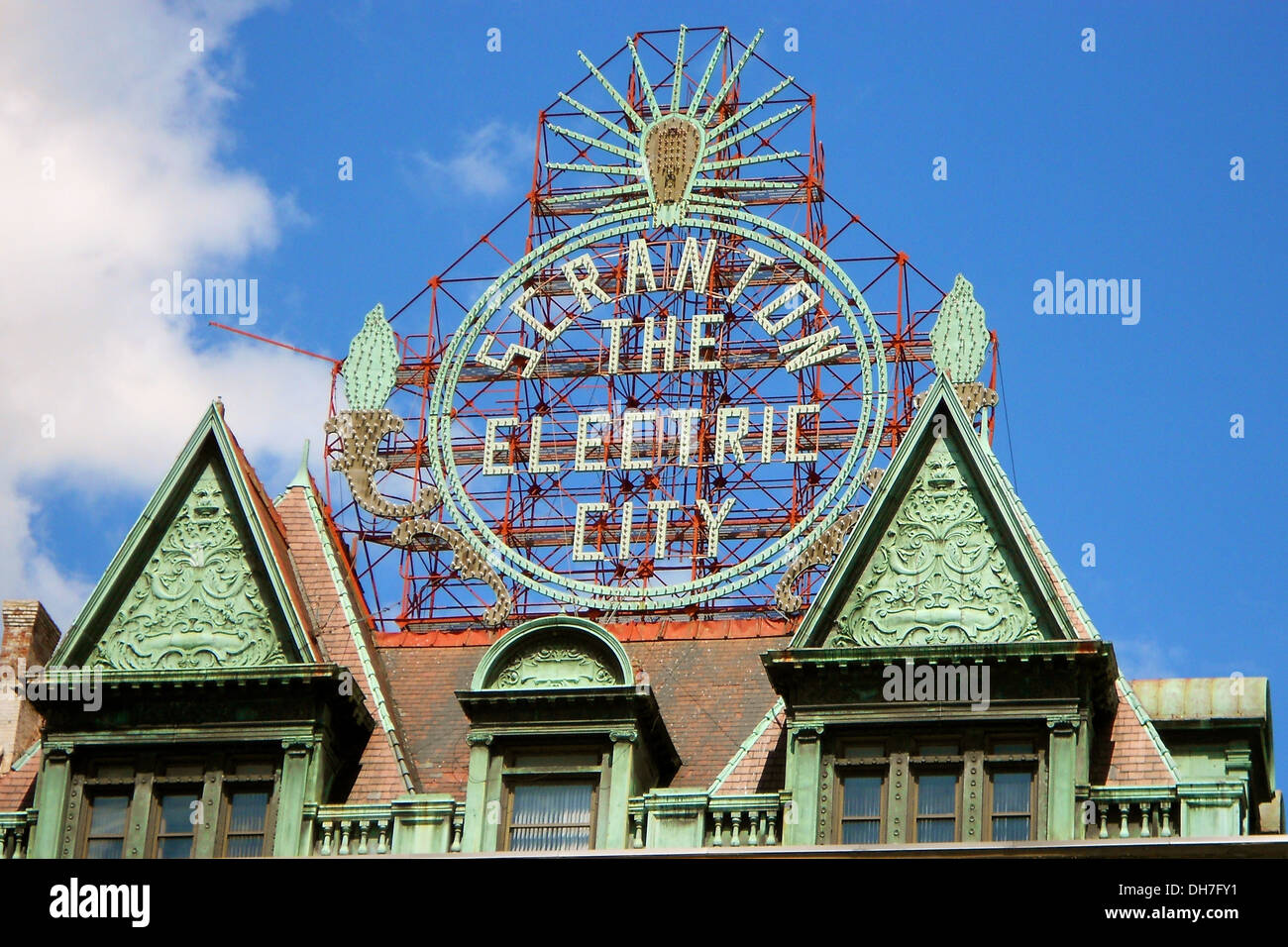 Edificio di Scranton, Lackawanna County, Pennsylvania. Questo edificio è sulle Courthouse Square ed è famosa per il "Elettrico Foto Stock