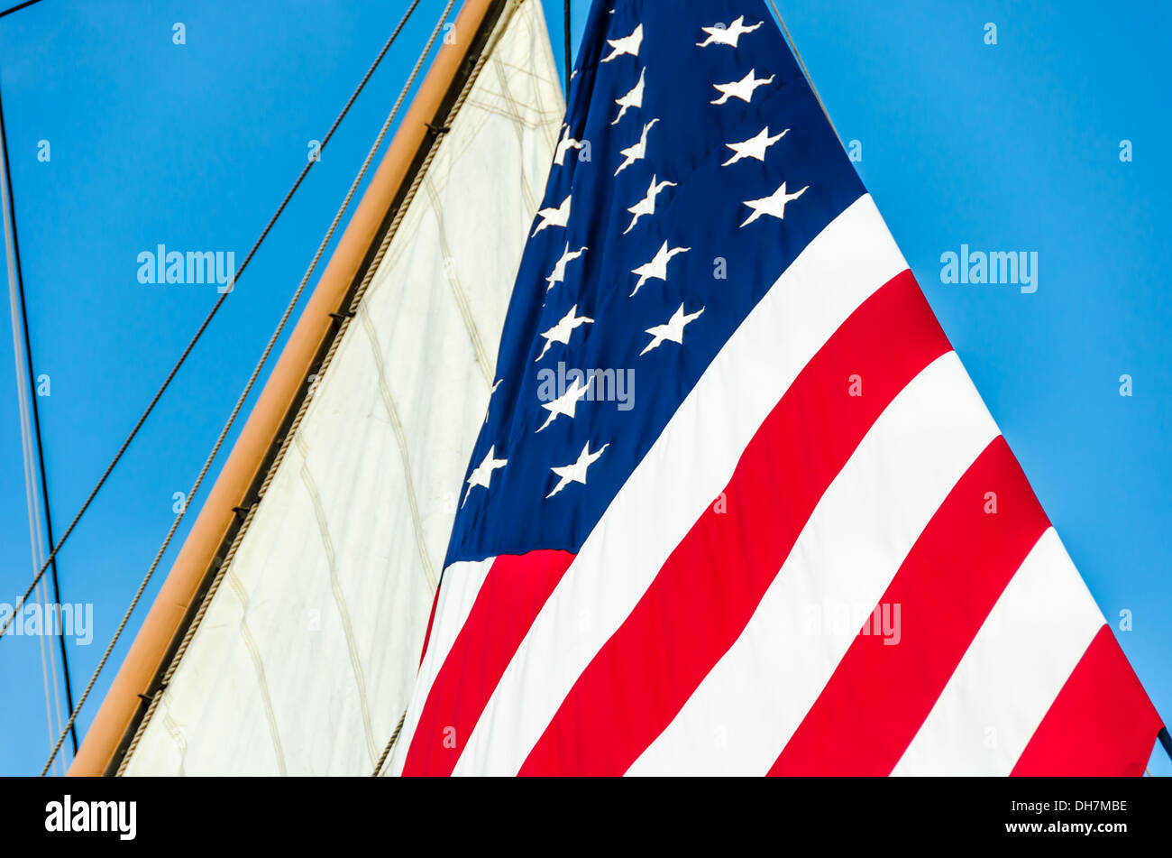 Bandiera americana. San Diego, California, Stati Uniti. Foto Stock