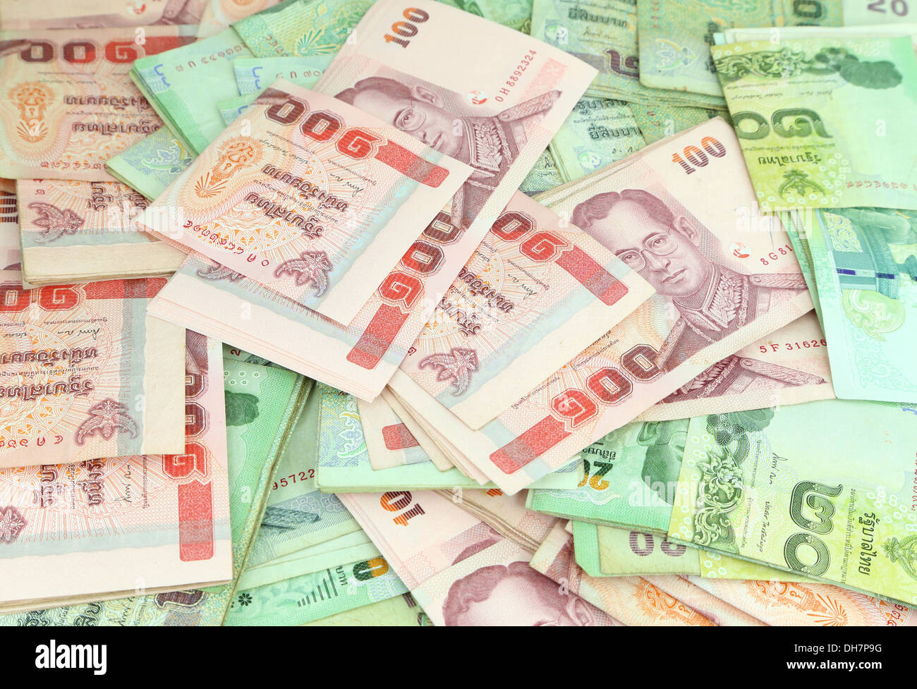 Close up Thai sfondo di denaro Foto Stock
